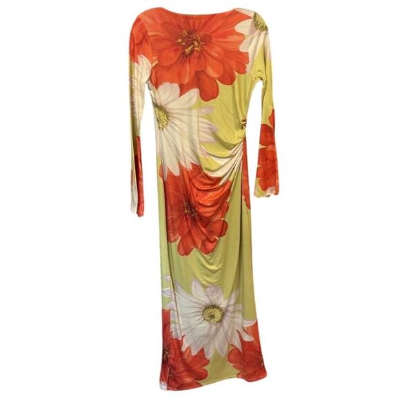 ASOS Angel Sleeve Midaxi Dress Bold Floral Retro Gardencore S - Picture 2 of 10